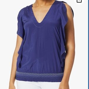 NWT Trina Turk Cancun Smocked Waist Top